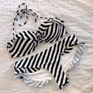 Victoria Secret Classic Stripe Bikini Set